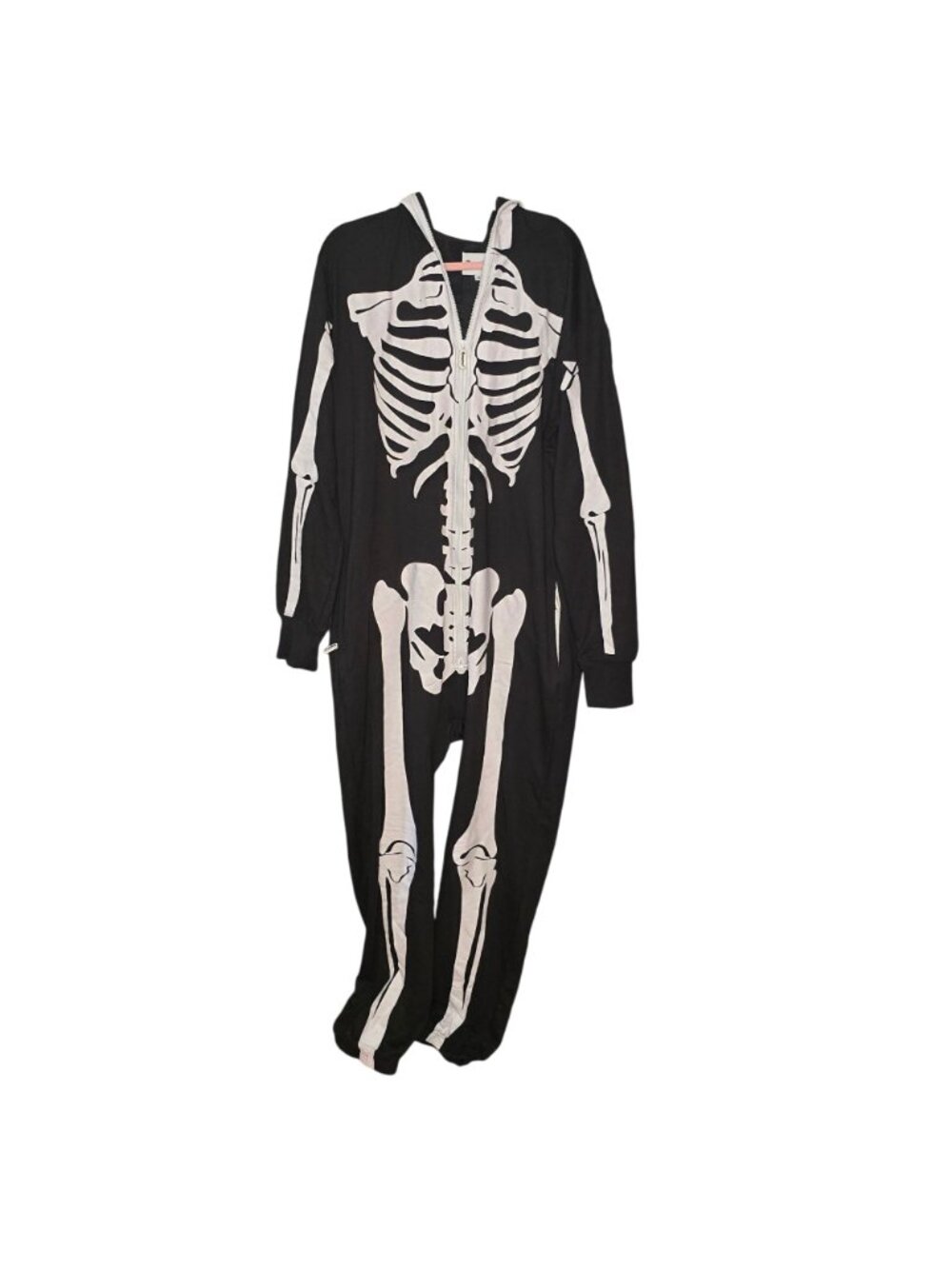 Tipsy Elves Skeleton Costume Jumpsuit XL Full Zip Face Mask Halloween Suit NWOT - Picture 8 of 9